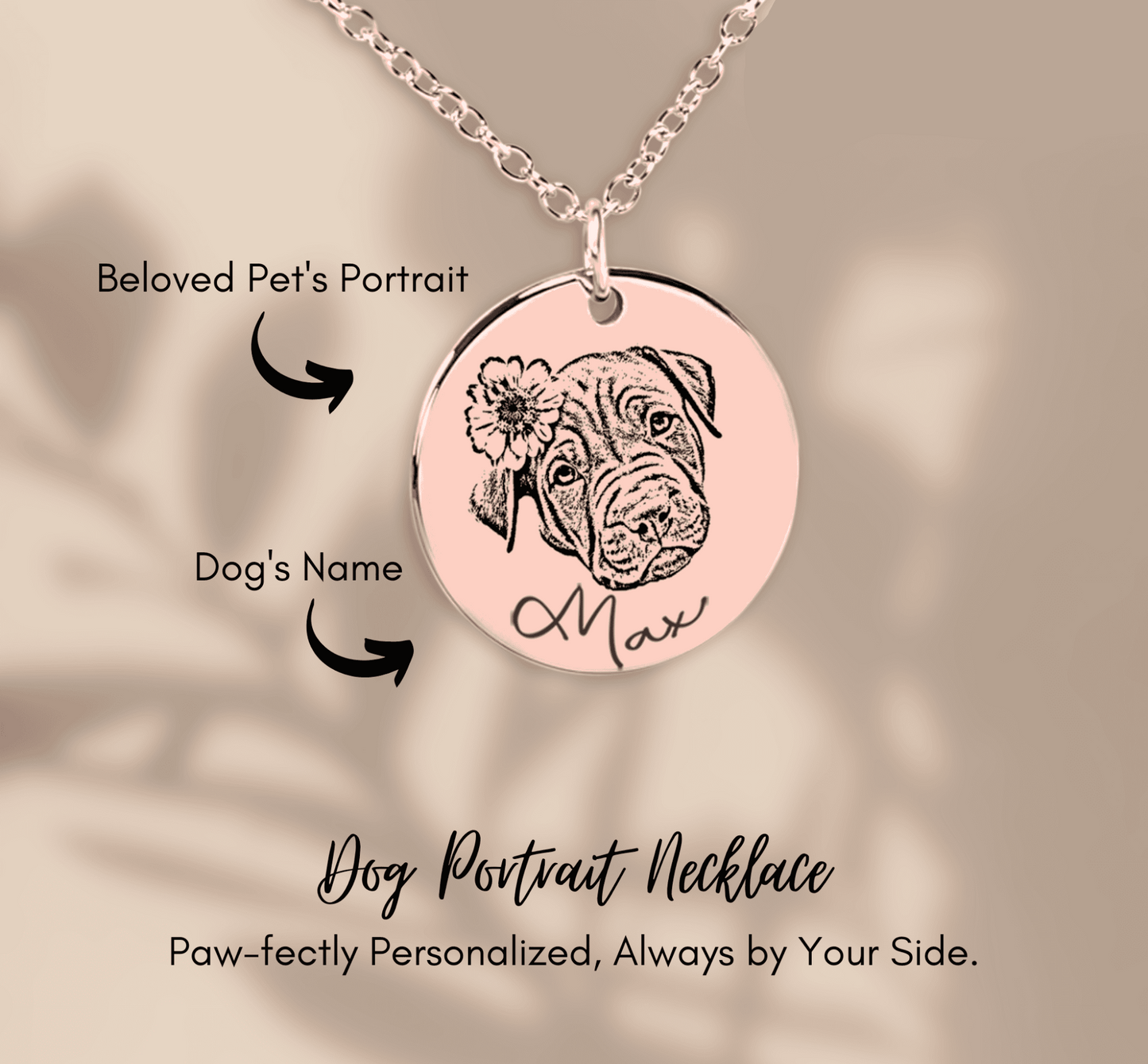 A Friend Like No Other Dog Portrait Necklace